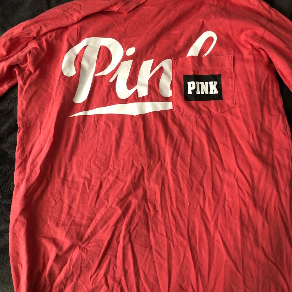 Pink long sleeve T-shirt